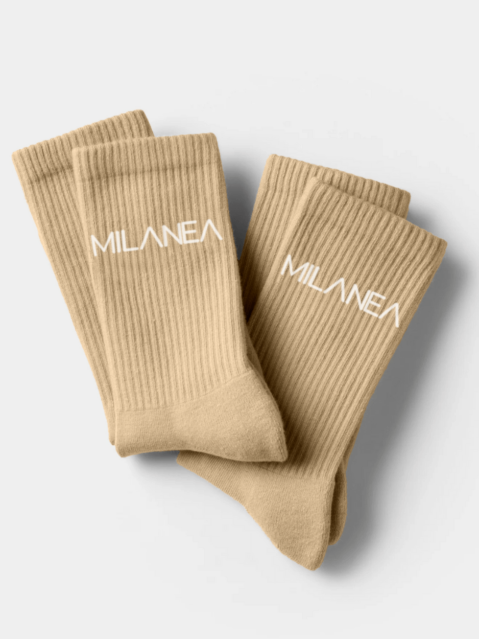 "Milanea Socken - Beige" (2er Pack)