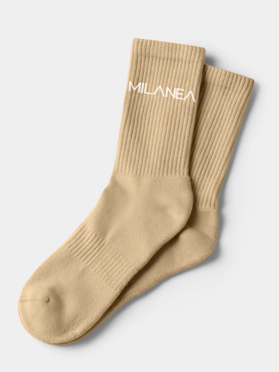 "Milanea Socken - Beige" (2er Pack)