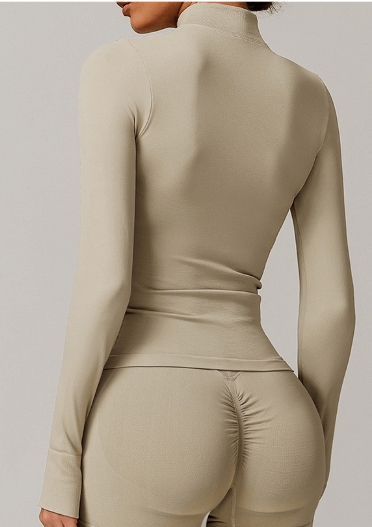 SkyPro Shaping Zip Jacke Beige