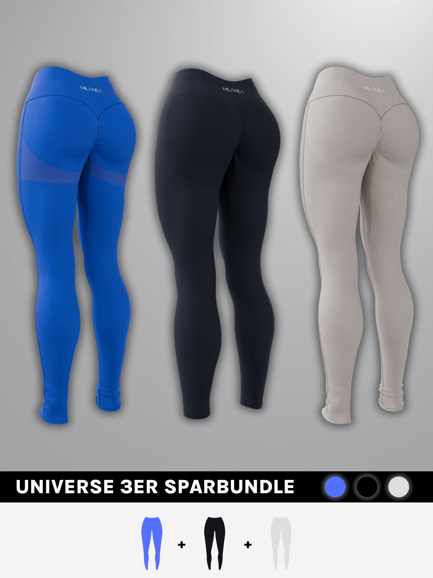 3er Sparbundle - Universe - Grau/Schwarz/Blau